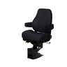 SEAT - CAPTAIN, MID BACK, VINYL, BLACK, WITH ARMS