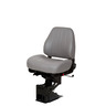 SEAT - CAPTAIN, LOW BACK, VINYL, GRAY, WITHOUT ARMS