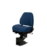 SEAT - CAPTAIN, LOW BACK, CLOTH, BLUE, WITHOUT ARMS