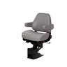 SEAT - CAPTAIN, LOW BACK, VINYL, GRAY, WITH ARMS