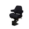 SEAT - CAPTAIN, LOW BACK, VINYL, BLACK, WITH ARMS
