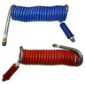 AIR HOSE - COILED, 15 FEET, 40 INCH, BLUE AND RED
