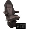 SEAT - LEGACY LO, MID BACK, BLACK/GRAY, DURA LEATHER