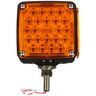 SIGNAL - STAT, DUAL FACE, VERTICAL MOUNT, LED, YELLOW/YELLOW SQUARE, 24 DIODE, CHROME, 2 WIRE, PEDESTAL LIGHT