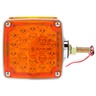 SIGNAL - STAT, DUAL FACE, LH, VERTICAL MOUNT, LED, RED/YELLOW SQUARE, 24 DIODE, CHROME, 3 WIRE, PEDESTAL LIGHT