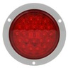 SIGNAL - STAT, LED, RED, ROUND, 24 DIODE, S/T/T, GRAY FLANGE, PL - 3, 12V