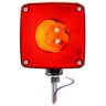 SIGNAL - STAT, DUAL FACE, HORIZONTAL MOUNT, INCAN., RED/YELLOW SQUARE, 2 BULB, 2 WIRE, PEDESTAL LIGHT