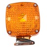 SIGNAL - STAT, DUAL FACE, HORIZONTAL MOUNT, INCAN., YELLOW SQUARE, 1 BULB, 2 WIRE, PEDESTAL LIGHT