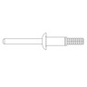 RIVET - BLIND, 1/4 INCH DOUBLE LOCKING, GRADE 0.375 - 0.625, WITH SEALANT