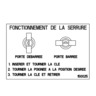 DECAL - SCHOOL BUS, LETTERING/WARNING LABEL, LOCK OPERATION, AG2 ENTRANCE DOOR, FRENCH
