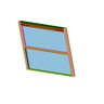 WINDOW ASSEMBLY -10, TEMPERED, TINTED, 3 INCH STOP, BLACK