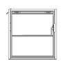 WINDOW ASM, VERTICAL P/O, TEMPERED, CLEAR, 5 INCH STOP, BLACK