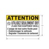 DECAL - SCHOOL BUS, LETTERING/WARNING LABEL FRENCH CAUTION DEF ONLY