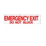 DECAL - SCHOOL BUS, LETTERING/WARNING LABEL, EMERGENCY EXIT DNB, RED/WHITE