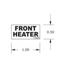 LABEL - FRONT HEATER, SWITCH PANEL, HDX