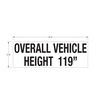 LABEL - OVERALL VEHICLE HEIGH, BLACK/WHITE
