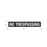 DECAL - SCHOOL BUS, LETTERING/WARNING LABEL, NO TRESPASSING, WHITE/BLACK