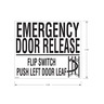 LABEL - EMERGENCY DOOR RELEASE, AIR, BLACK/WHITE