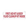 DECAL FIRST AID KIT & BODY FLUID CLEANUP