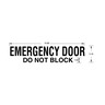 DECAL, EMERGENCY DOOR DNB, BLACK