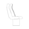 DOORS - SEAT BLACK ISOLATOR NO ARM REST
