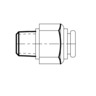 CONNECTOR - MALE, 1/8 NPT