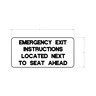 DECAL - SCHOOL BUS, LETTERING/WARNING REFERAL EMERGENCY EXIT