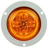 10 SERIES, LED, YELLOW ROUND, 8 DIODE, LOW PROFILE, M/C LIGHT, POLYCARBONATE, GRAY FLUSH MOUNT, 12V
