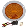 SUPER44, LED, YELLOW ROUND, 42 DIODE, REAR TURN SIGNAL, GRAY FLANGE, 12V, KIT