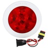 SUPER44, LED, RED, ROUND, 6 DIODE, S/T/T, SILVER FLANGE, FIT N FORGET S.S., STRAIGHT PL - 3Female, 12V, KIT