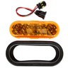 60 SERIES, LED, YELLOW OVAL, 25 DIODE, SEQUENTIAL ARROW, AUX. TURN SIGNAL, BLACK GROMMET, 12V, KIT