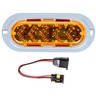 60 SERIES, LED, YELLOW OVAL, 25 DIODE, SEQUENTIAL ARROW, AUXILIARY TURN SIGNAL, GRAY FLANGE, 12V, KIT