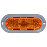 60 SERIES, LED, YELLOW OVAL, 26 DIODE, AUX. TURN SIGNAL, GRAY FLANGE, 12V