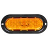 60 SERIES, LED, YELLOW OVAL, 26 DIODE, AUX. TURN SIGNAL, BLACK FLANGE, 12V