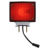 DUAL FACE, LH, INCAN., RED/YELLOW SQUARE, 2 BULB, CHROME, 3 WIRE, PEDESTAL LIGHT