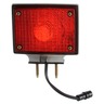 DUAL FACE, RH, INCAN., RED/YELLOW SQUARE, 2 BULB, CHROME, 3 WIRE, PEDESTAL LIGHT