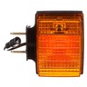 DUAL FACE, RH, INCAN., RED/YELLOW SQUARE, 2 BULB, BLACK, 3 WIRE, PEDESTAL LIGHT