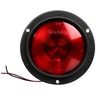 80 SERIES, INCAN., RED, ROUND, 1 BULB, S/T/T, BLACK FLANGE, HARDWIRED, BLUNT CUT, 12V