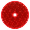 3 INCH ROUND, RED, REFLECTOR, 1 SCREW/NAIL/RIVET