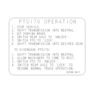 LABEL - DECAL, PTO 170 OPERATION