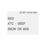 LABEL AUTOMATIC TRACTION CONTROL DEEP SNOW